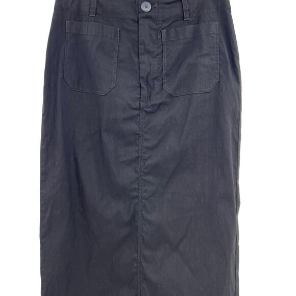 Anthropologie Maeve The Colette Linen Blend Maxi Skirt Black Size Medium - Picture 5 of 12